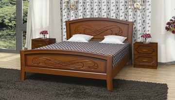 Кровать полутороспальная Карина-16 (Орех) 140х200 в Лангепасе