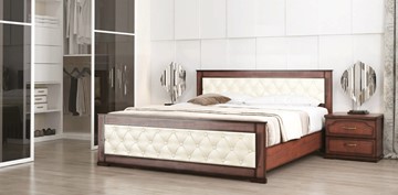 Кровать СВ-Стиль Стиль 2, 160х200, кожзам, с основанием в Сургуте