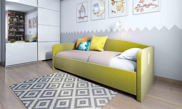 Кровать 1-спальная Uno 80х200 с основанием в Радужном - изображение