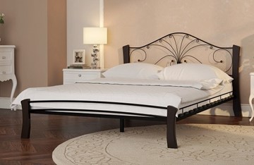Кровать 1.5-спальная Фортуна 4 Лайт, 1200, черный/шоколад в Урае
