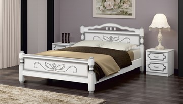 Кровать спальная Карина-5 (Белый Жемчуг) 160х200 в Лангепасе