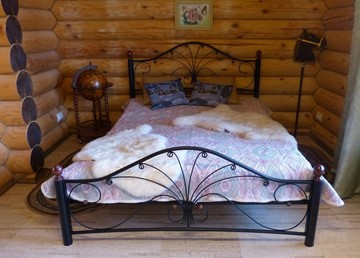 Кровать спальная Фортуна 2, 1600, черный/черный в Сургуте