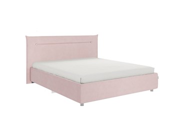 Спальная кровать Альба 1.6, нежно-розовый (велюр) в Советском