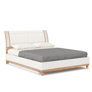 Спальная кровать Бари 1600 с подъёмным механизмом Дуб Золотой/Белый ЛД 698.220 в Лангепасе