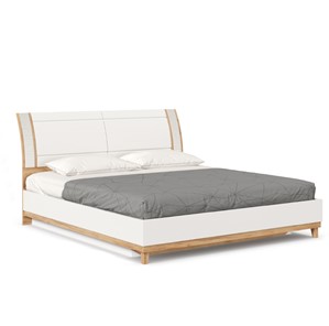 Двуспальная кровать Бари 1800 с подъёмным механизмом Дуб Золотой/Белый ЛД 698.220 в Нефтеюганске