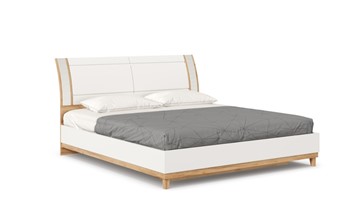 Кровать 2-х спальная Бари 1800 с кроватным основанием Дуб Золотой/Белый ЛД 698.220 в Когалыме