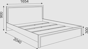 Спальная кровать Беатрис М06 (Орех Гепланкт) в Лангепасе - предосмотр 1