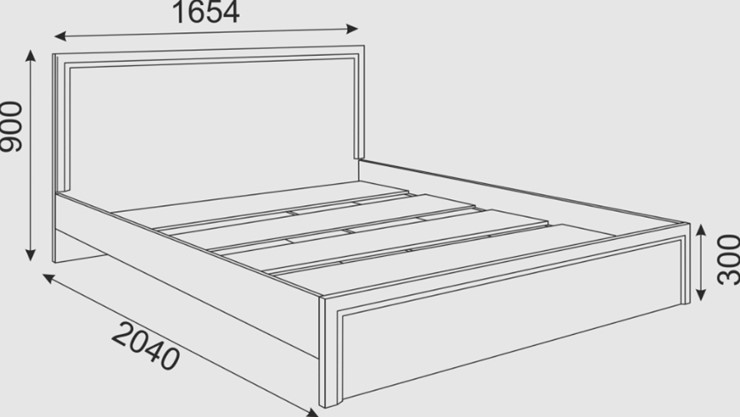 Спальная кровать Беатрис М06 (Орех Гепланкт) в Лангепасе - изображение 1