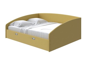 Кровать в спальню Bono 160х200, Рогожка (Firmino Канареечный) в Ханты-Мансийске