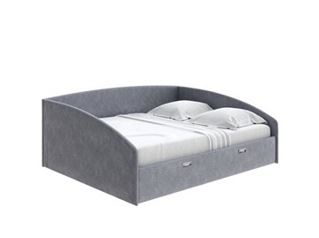 Двуспальная кровать Bono 160х200, Рогожка (Levis 85 Серый) в Нижневартовске