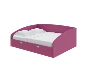 Двуспальная кровать Bono 160х200, Рогожка (Savana Berry) в Советском