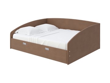 Кровать 2-спальная Bono 160х200, Велюр (Forest 514 Светло-коричневый) в Урае