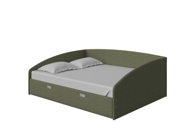 Кровать спальная Bono 160х200, Искусственная шерсть (Лама Авокадо) в Лангепасе