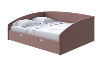Спальная кровать Bono 180х200, Экокожа (Молочный шоколад) в Радужном