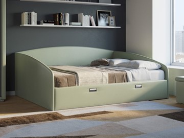 Спальная кровать Bono 180х200, Экокожа (Зеленое яблоко) в Югорске