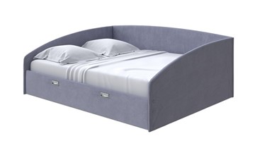 Спальная кровать Bono 180х200, Велюр (Casa Благородный серый) в Урае