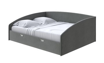 Спальная кровать Bono 180х200, Велюр (Forest 520 Темно-серый) в Урае