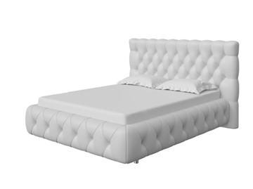 Спальная кровать Castello 160х200, Экокожа (Белый) в Урае