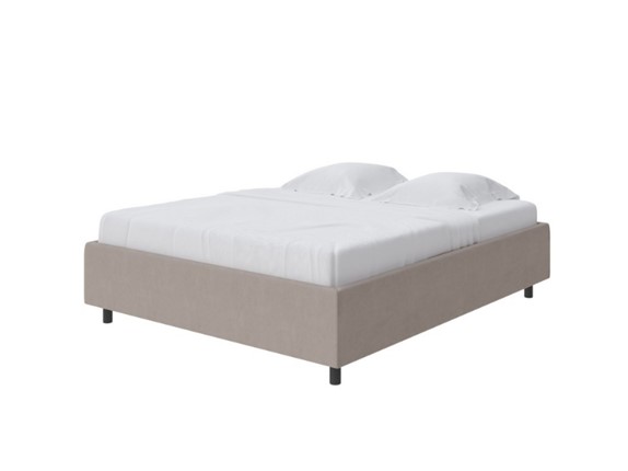 Двуспальная кровать Como (Veda) Base 1 140x200, Рогожка (Тетра Бежевый) в Лангепасе - изображение