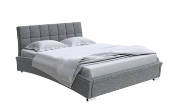 Кровать спальная Corso-1L 140x200, Велюр (Gratta 4 Серый космос) в Радужном