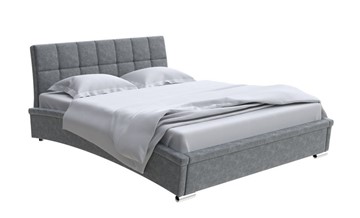 Двуспальная кровать Corso-1L 180х200, Велюр (Gratta 4 Серый космос) в Радужном