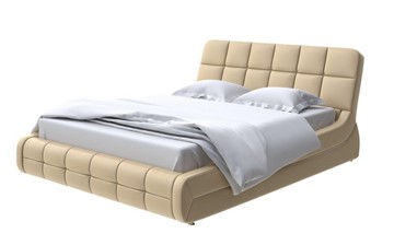 Кровать 2-спальная Corso-6 140x200, Экокожа (Золотой перламутр) в Лангепасе