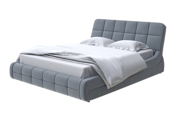 Двуспальная кровать Corso-6 200х200, Велюр (Forest 17 Серый) в Лангепасе