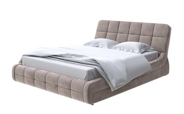 Спальная кровать Corso-6 200х200, Велюр (Лофти Кофейный) в Радужном