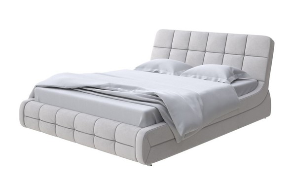 Кровать в спальню Corso-6 200х200, Велюр (Ultra Серый камень) в Лангепасе - изображение