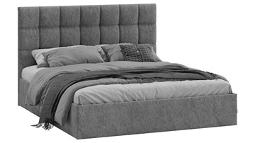 Двуспальная кровать Эмбер тип 1 (Микровелюр Wellmart Silver) в Сургуте