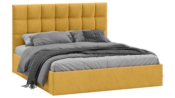 Кровать двуспальная Эмбер тип 1 (Микровелюр Wellmart Yellow) в Нижневартовске