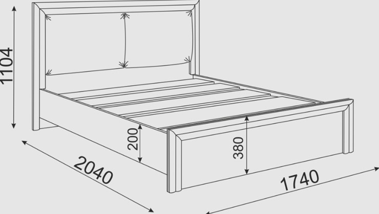 Спальная кровать Глэдис М31 (Шимо светлый/Белый текстурный) в Лангепасе - изображение 2