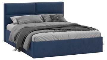 Кровать спальная Глосс Тип 1 (Микровелюр Wellmart Blue) в Лангепасе