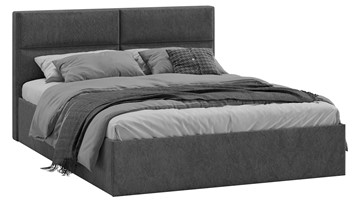 Кровать 2-спальная Глосс Тип 1 (Микровелюр Wellmart Graphite) в Когалыме