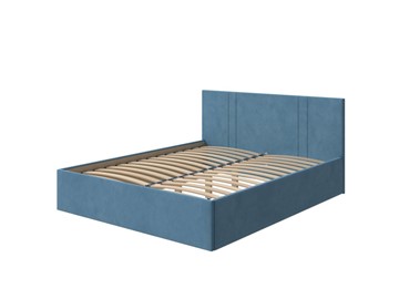 Кровать двуспальная Helix Plus 160х200, Велюр (Monopoly Прованский синий (792)) в Нижневартовске
