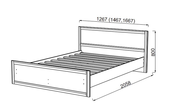 Кровать в спальню Камелия, 1600, шимо светлый/белый кожзам в Когалыме - изображение 1