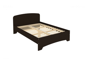 Спальная кровать KМ14 с основанием, цвет Венге в Урае