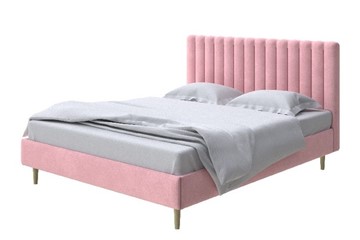 Кровать спальная Madison lite 140x200, Велюр (Casa Жемчужно-розовый) в Сургуте