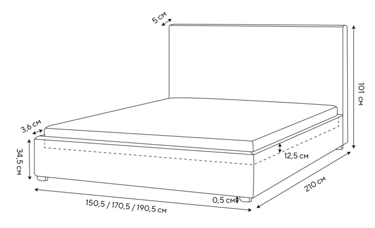 Кровать 2-спальная Mono 140х200, Велюр (Monopoly Миндаль (111)) в Когалыме - изображение 1