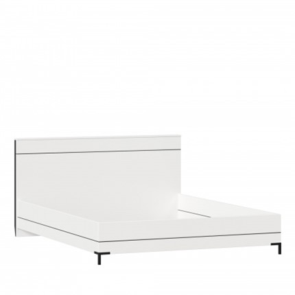 Кровать спальная Норд, 1600, 677.120, белый/черный в Лангепасе - изображение