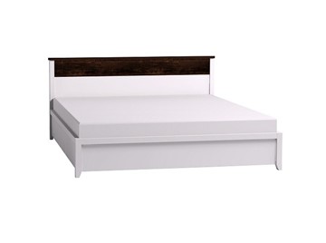 Двуспальная кровать Норвуд 31 с гибкими ламелями дерево, Белый-Орех шоколадный в Сургуте