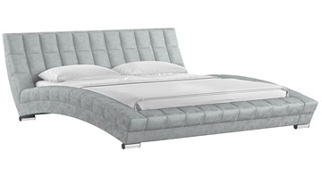 Кровать двуспальная Оливия 180 арт. Дарлинг грей сандал (светло-серый) с основанием в Лангепасе