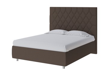 Спальная кровать Rhomby 180х200, Рогожка (Savana Chocolate (шоколад)) в Урае
