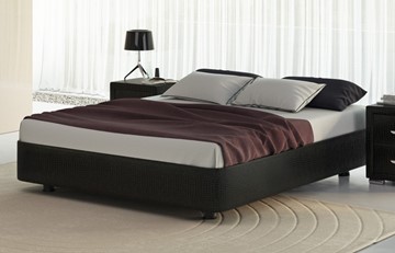 Двуспальная кровать Орматек Rocky Base 200x200, Экокожа (Кайман черный) в Урае