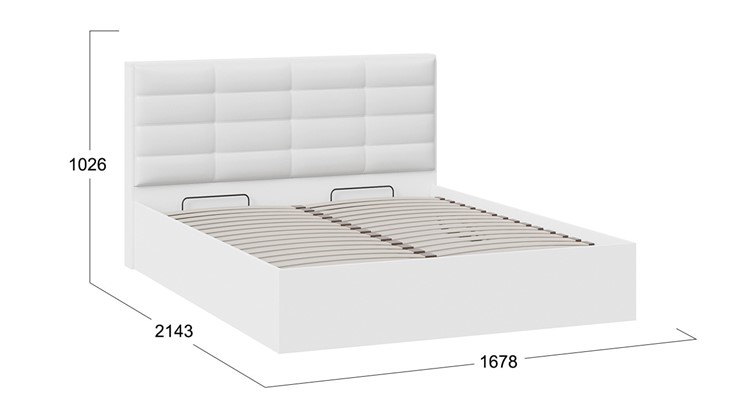 Кровать спальная с подъемным механизмом Агата тип 1 (Белый) в Лангепасе - изображение 3