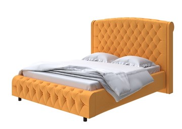 Кровать в спальню Salvatore Grand 140x200, Велюр (Scandi Cotton 18 Шафран) в Сургуте