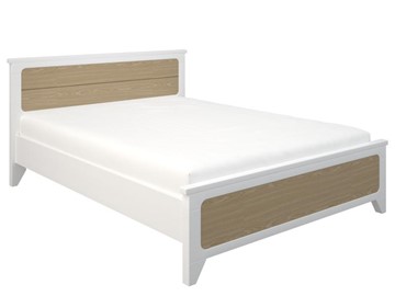 2-спальная кровать Соня 1400, Белый/Дуб в Нижневартовске