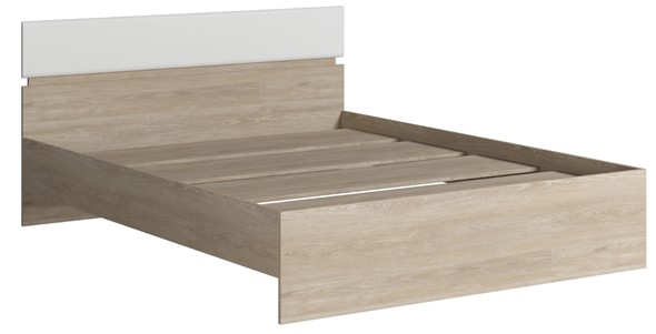 Кровать двуспальная Светлана 1600, белый/дуб сонома в Урае - изображение