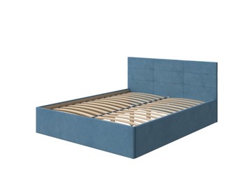 Кровать двуспальная Vector Plus 180х200, Велюр (Monopoly Прованский синий (792)) в Нижневартовске