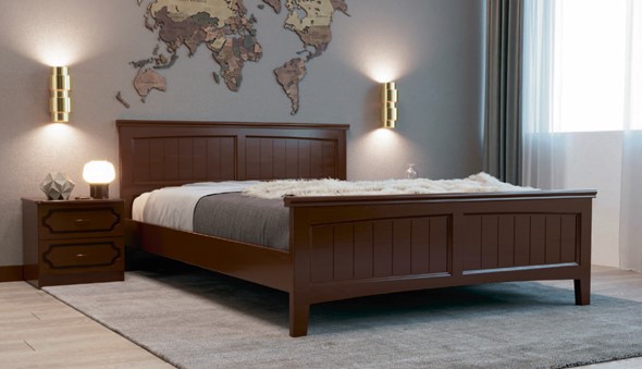 Полуторная кровать Грация-4 (Орех) 140х200 в Нягани - изображение